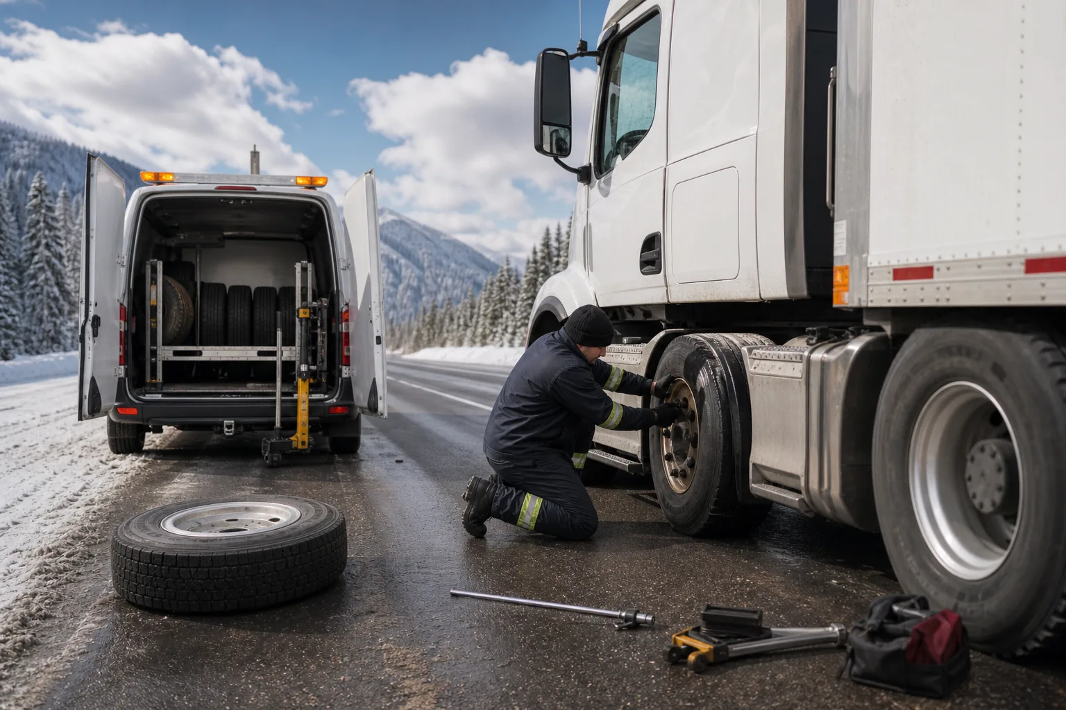 Illustration for Service Tire Truck Centers