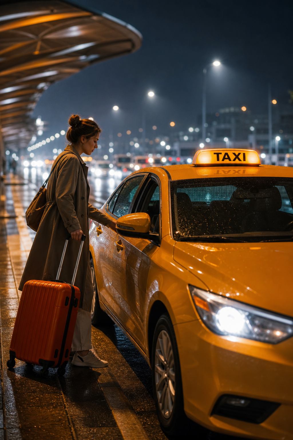 A photorealistic image related to 24-hour-taxi-service. Alt: 24-hour-taxi-service