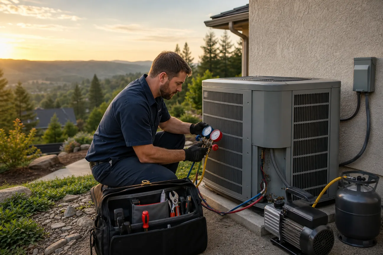 Editorial illustration for Best AC Leak Repair Costs in Grass Valley, CA