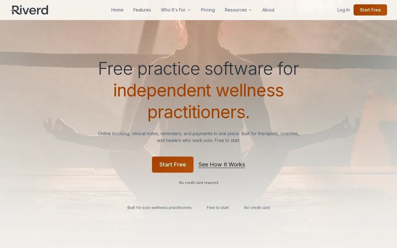 Screenshot of the Riverd website