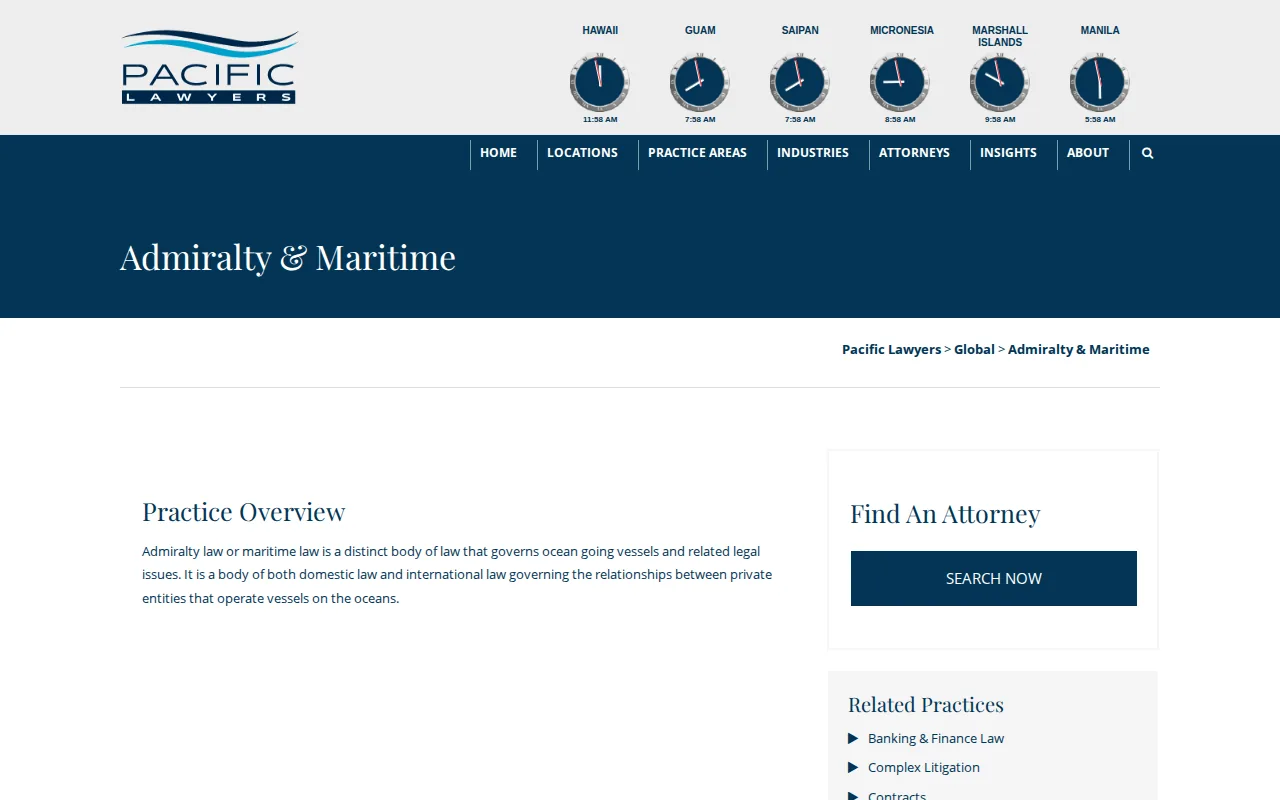 Pacific Admiralty Counsel: visual reference for 7. Pacific Admiralty Counsel , Maritime Regulatory Guidance