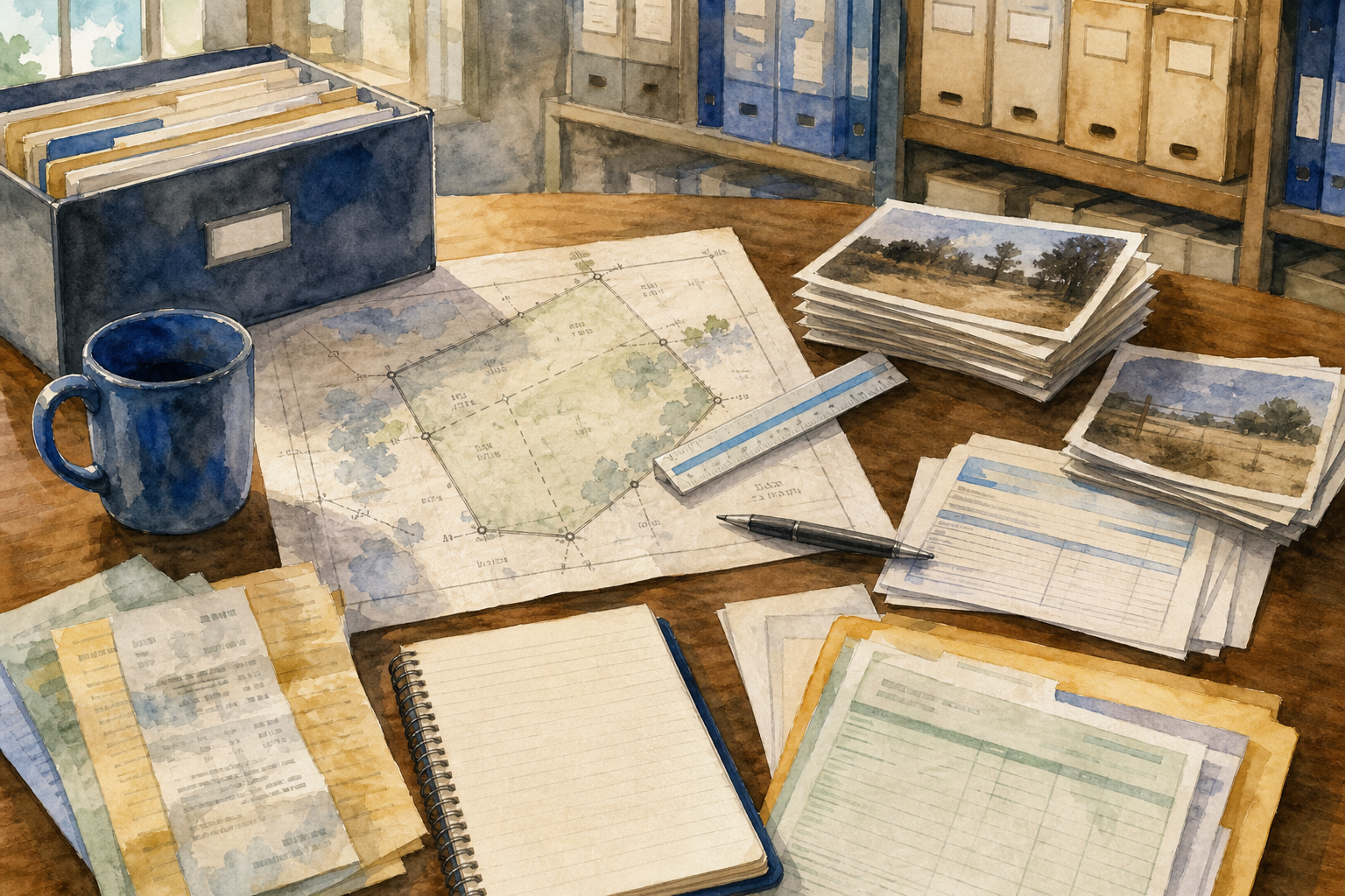 Evidence checklist for adverse possession Texas including surveys, photos, and tax records.