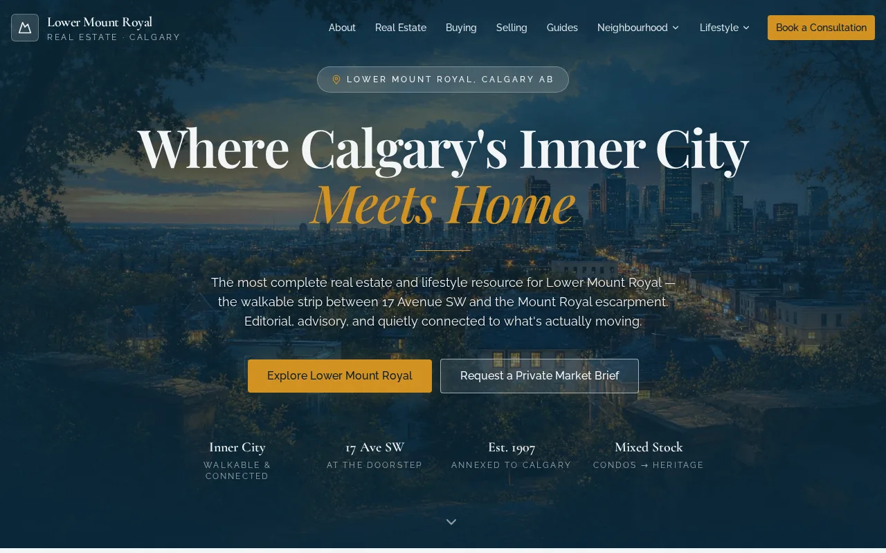 Screenshot of the Lower Mount Royal website
