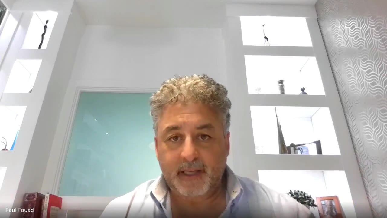 Paul Fouad speaking on a video call
