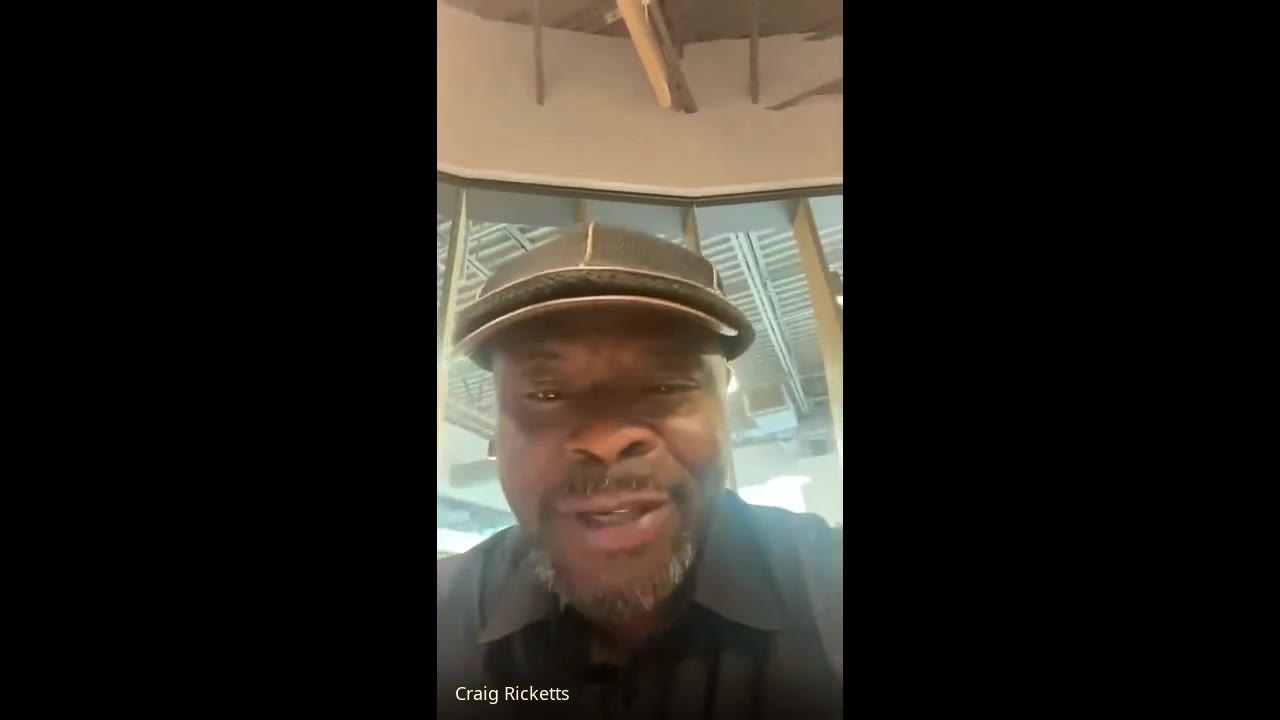 Craig Ricketts speaking on a video call
