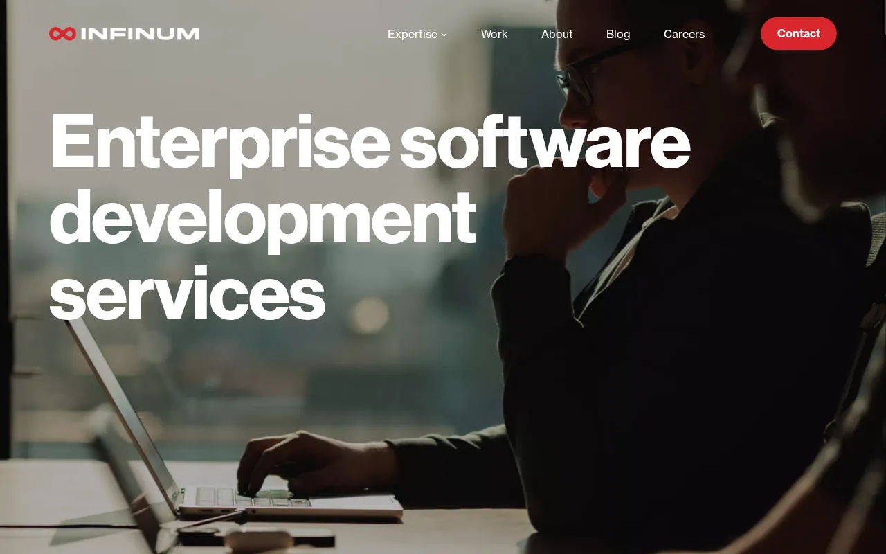 Screenshot of the Infinum website