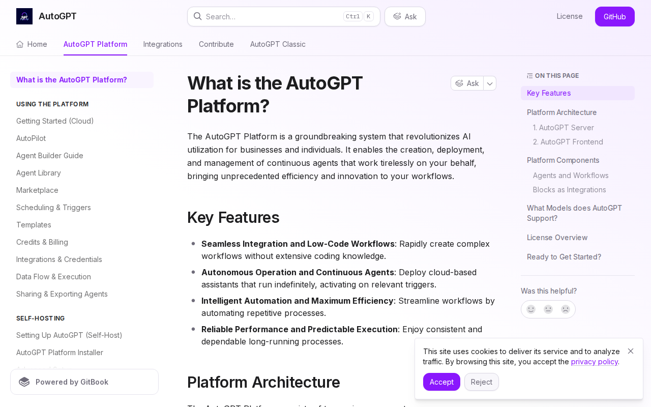 AutoGPT Cloud platform screenshot