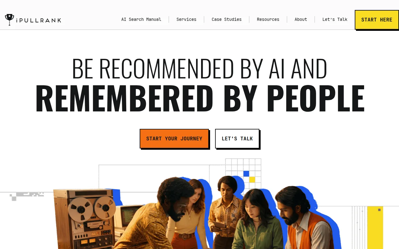 Screenshot of the iPullRank website