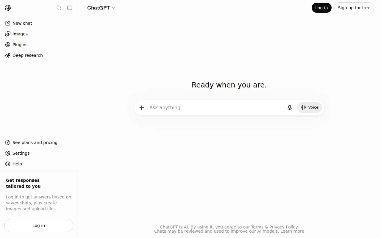ChatGPT: visual reference for 2. ChatGPT, the general purpose workhorse