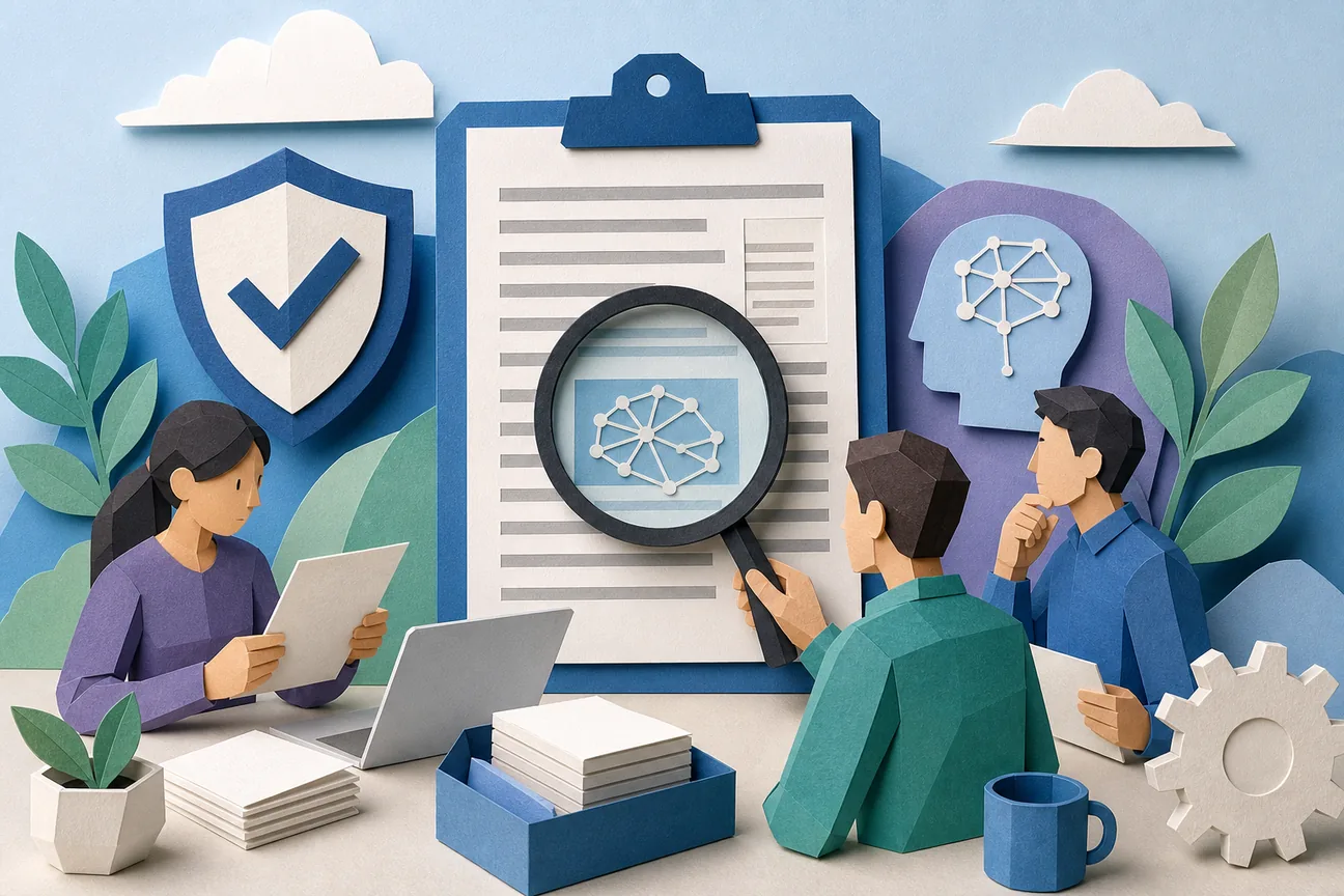 Papercraft illustration of Best Free AI Detector Tools for Content Teams