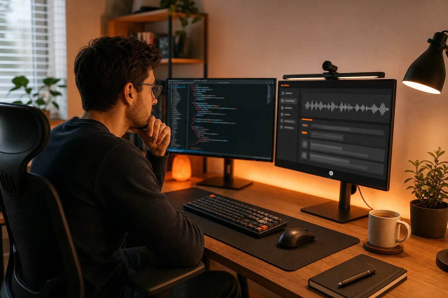 software engineer using an AI interview assistant for coding interview preparation.