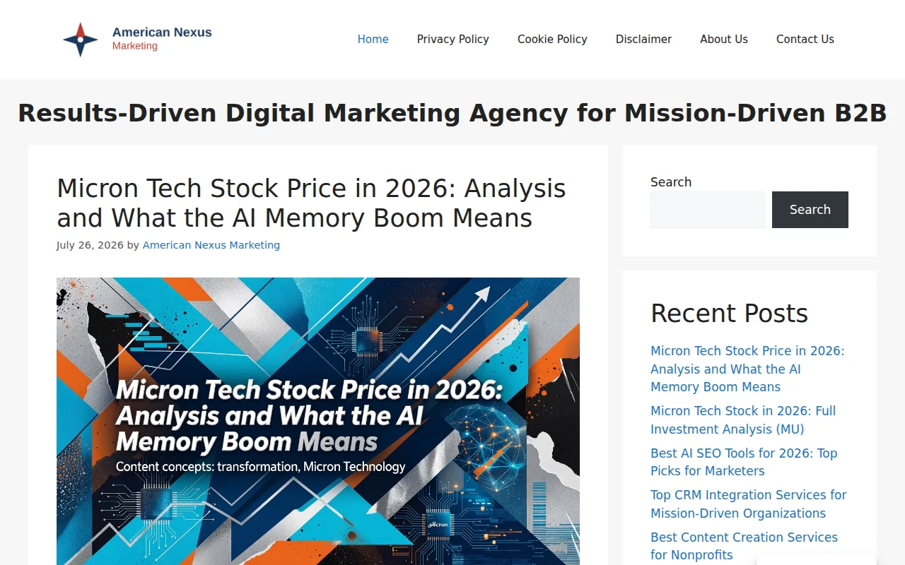 Nexus Marketing Agency: visual reference for 1. Nexus Marketing Agency (Our Top Pick) — Full‑service HubSpot AI marketing partner