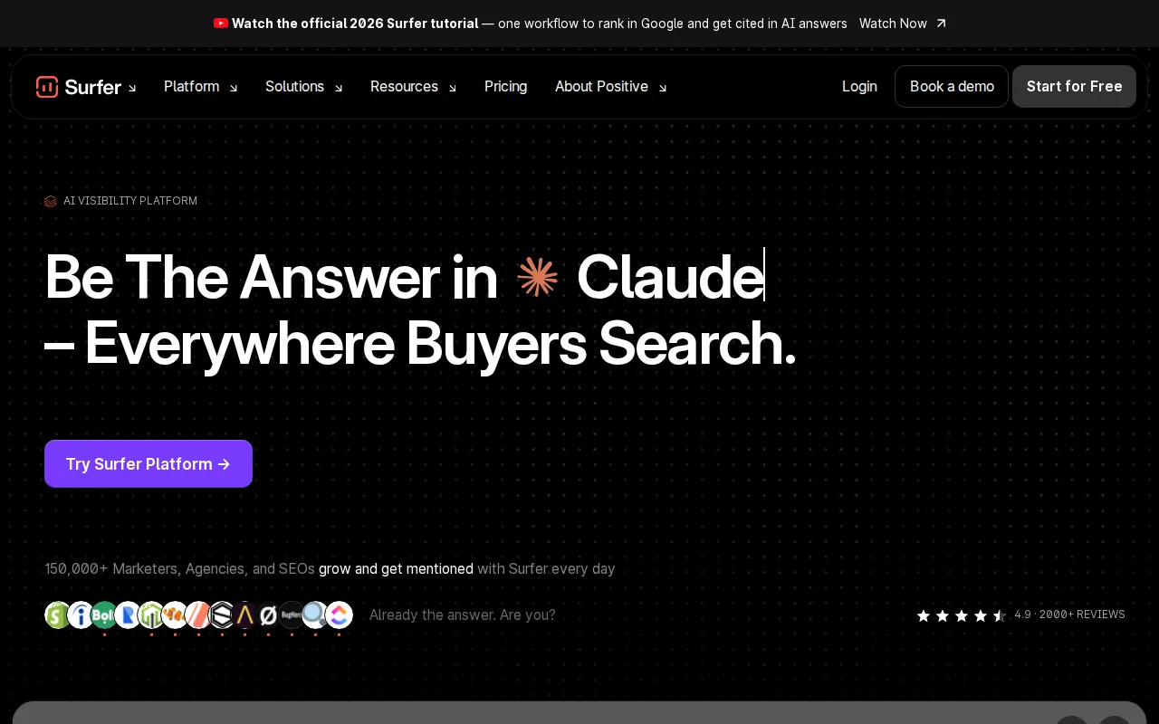 Surfer SEO: visual reference for 2. Surfer SEO — AI‑powered content optimizer