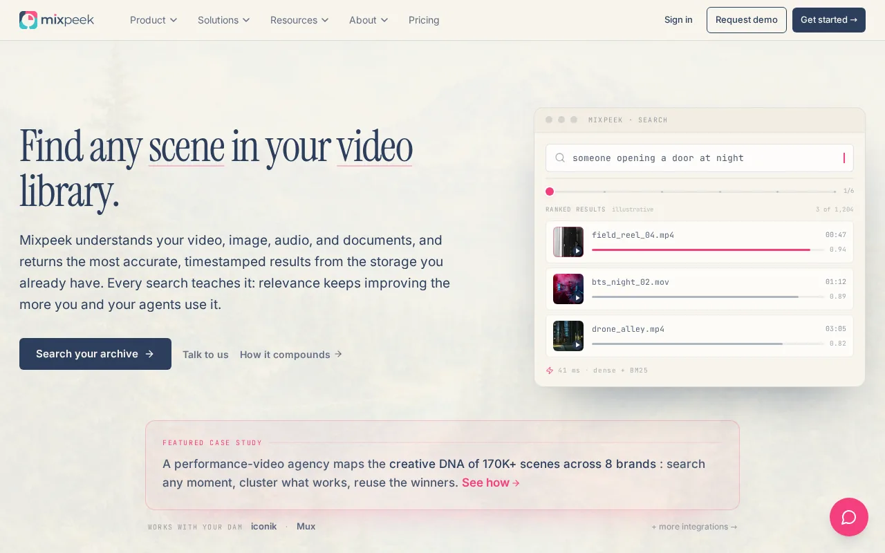 Mixpeek: visual reference for 2. Mixpeek — Low‑entry vector search pricing