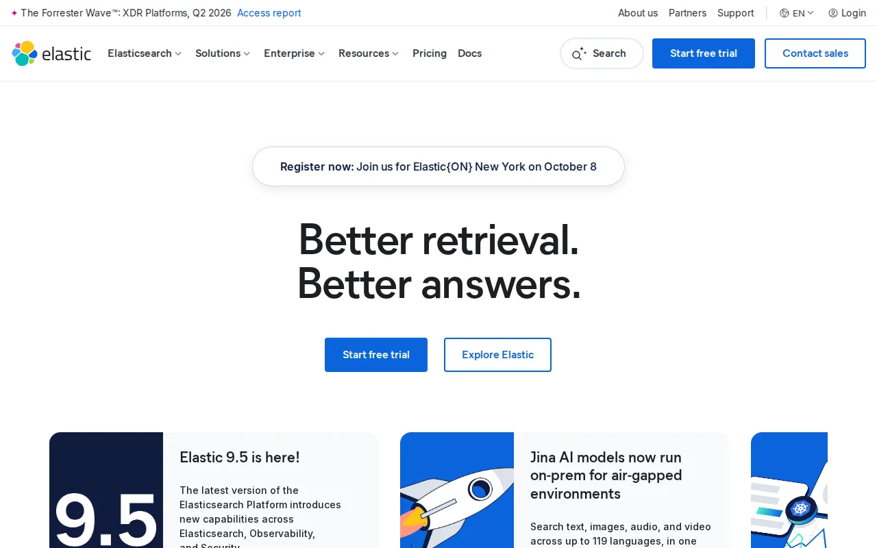 Elastic: visual reference for 4. Elastic — Flexible hybrid search for technical teams