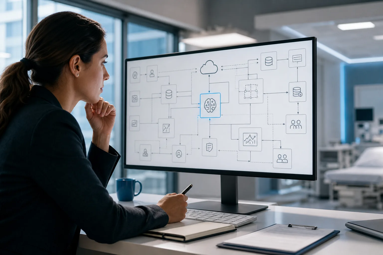 AI risk assessment workflow and system inventory in a US workplace.