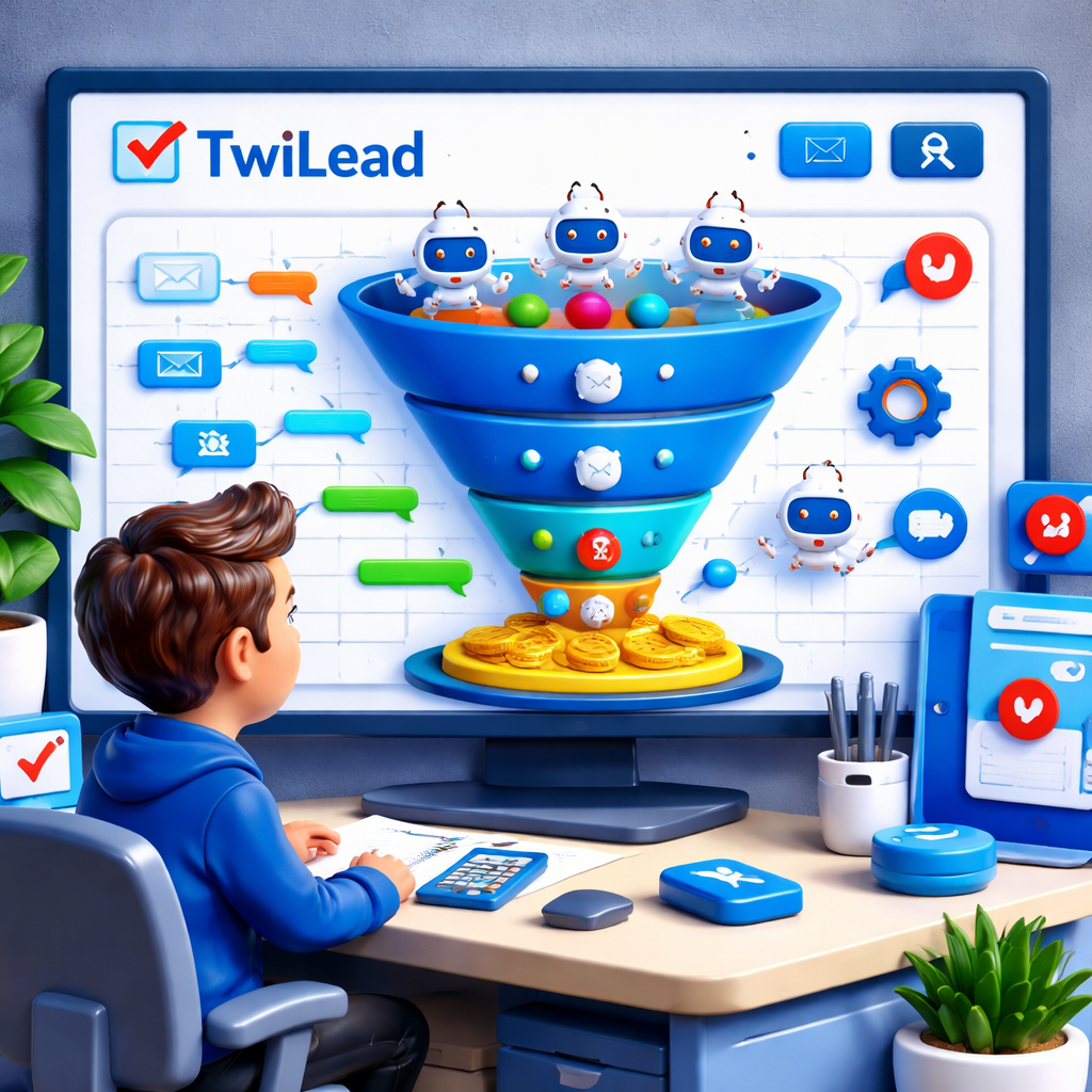 A Claymation style scene of a small business owner watching a dashboard where AI icons move leads through a funnel, alt: Implementing AI sales automation step‑by‑step