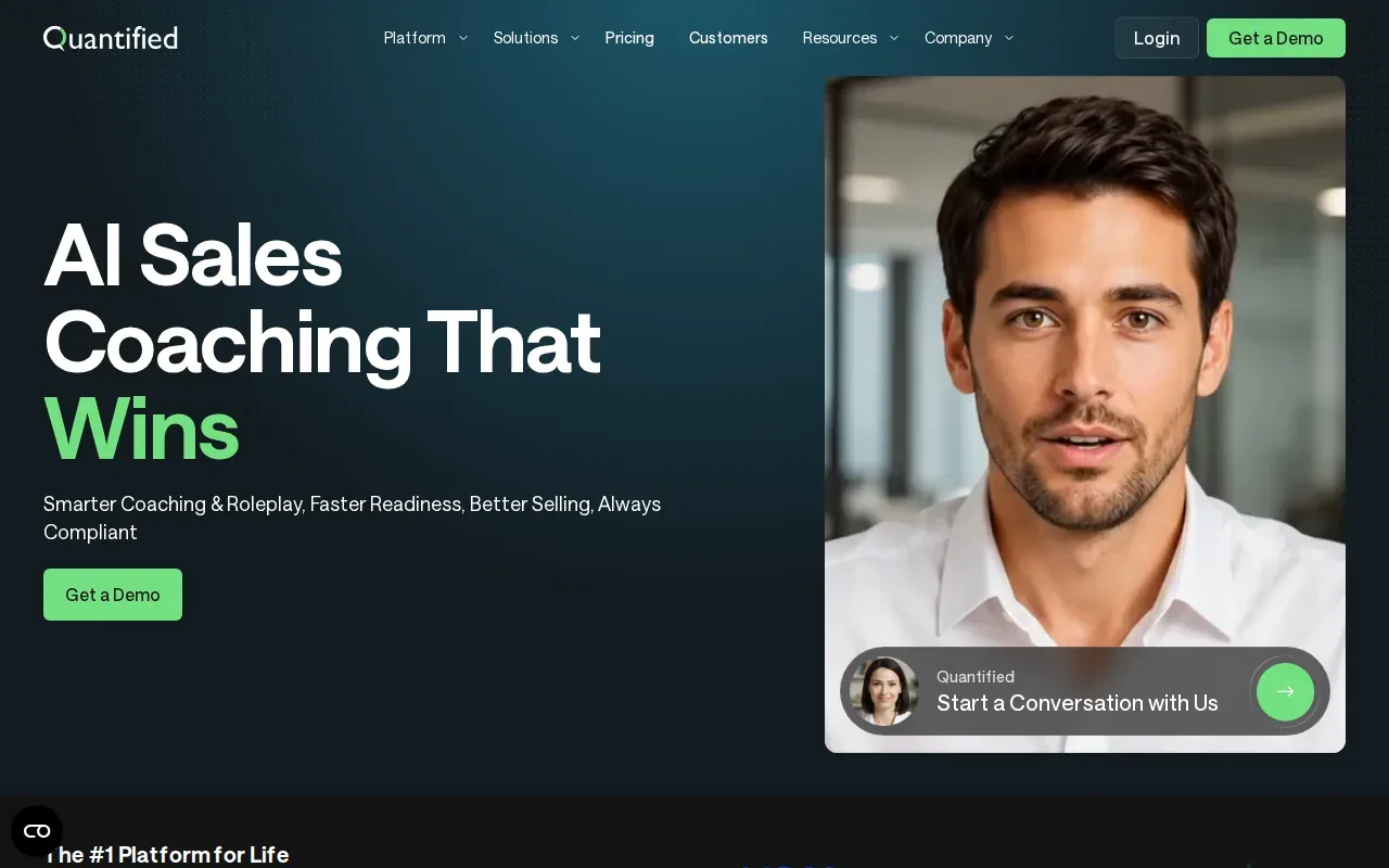 Screenshot of the Quantified website