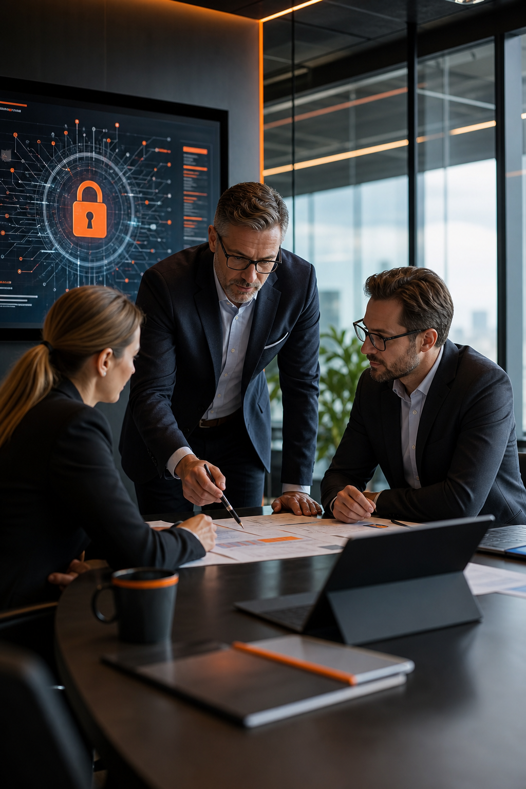A photorealistic image related to ai-security-consulting-for-enterprises. Alt: ai-security-consulting-for-enterprises
