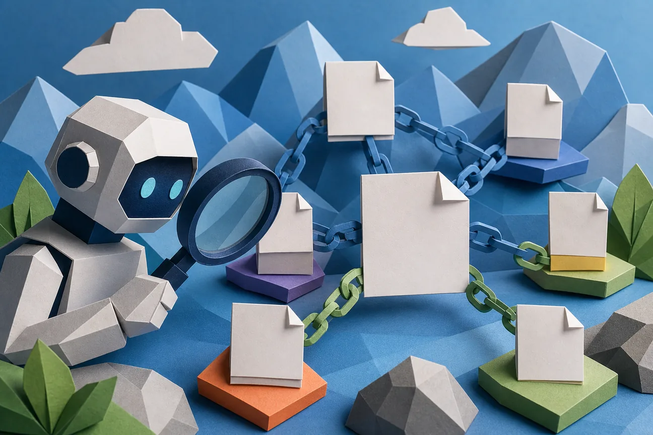 Papercraft illustration of Best AI SEO Competitor Backlink Analysis Tools