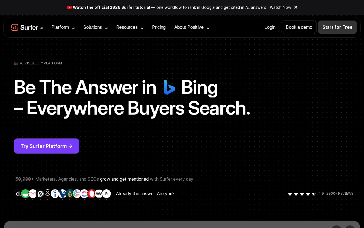 Surfer SEO: visual reference for 2. Surfer SEO