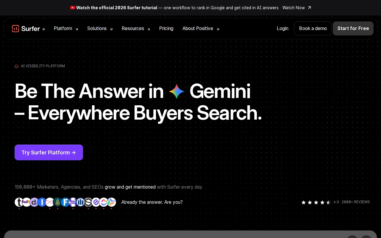 Surfer SEO: visual reference for 3. Surfer SEO — Real‑time AI Content Editor