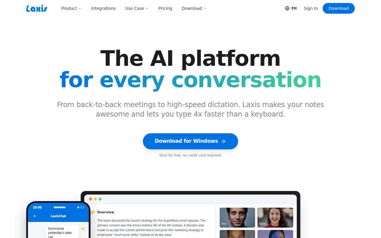 Laxis AI meeting notes with personal note merging