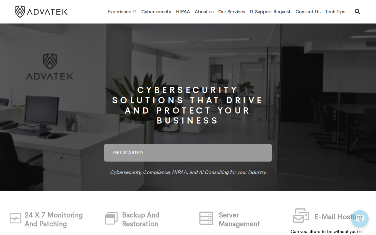 Advatek homepage screenshot