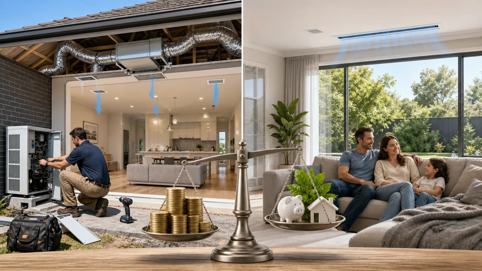 Ducted Air Conditioning Replacement: visual reference for 3. Ducted Air Conditioning Replacement — Higher Upfront, Long-Term Value