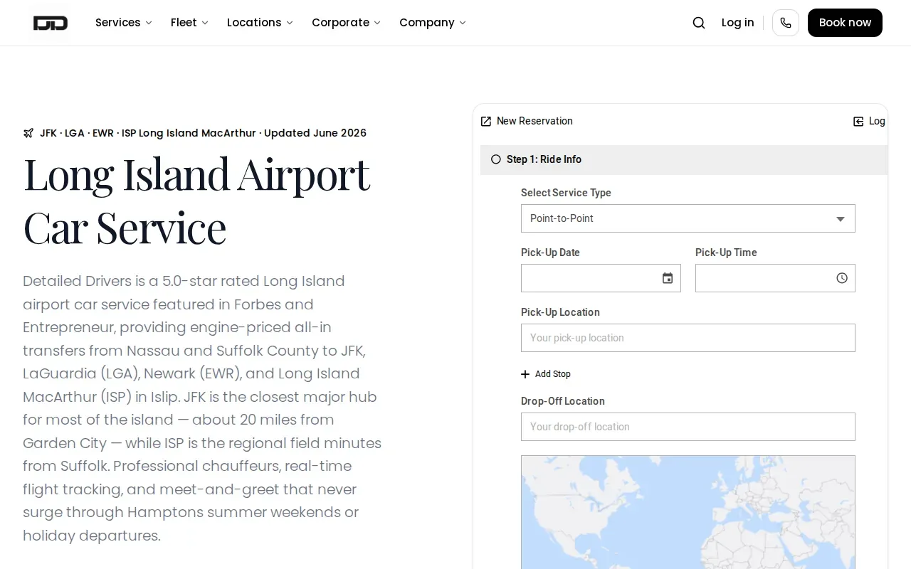 Screenshot of the Detailed Drivers website