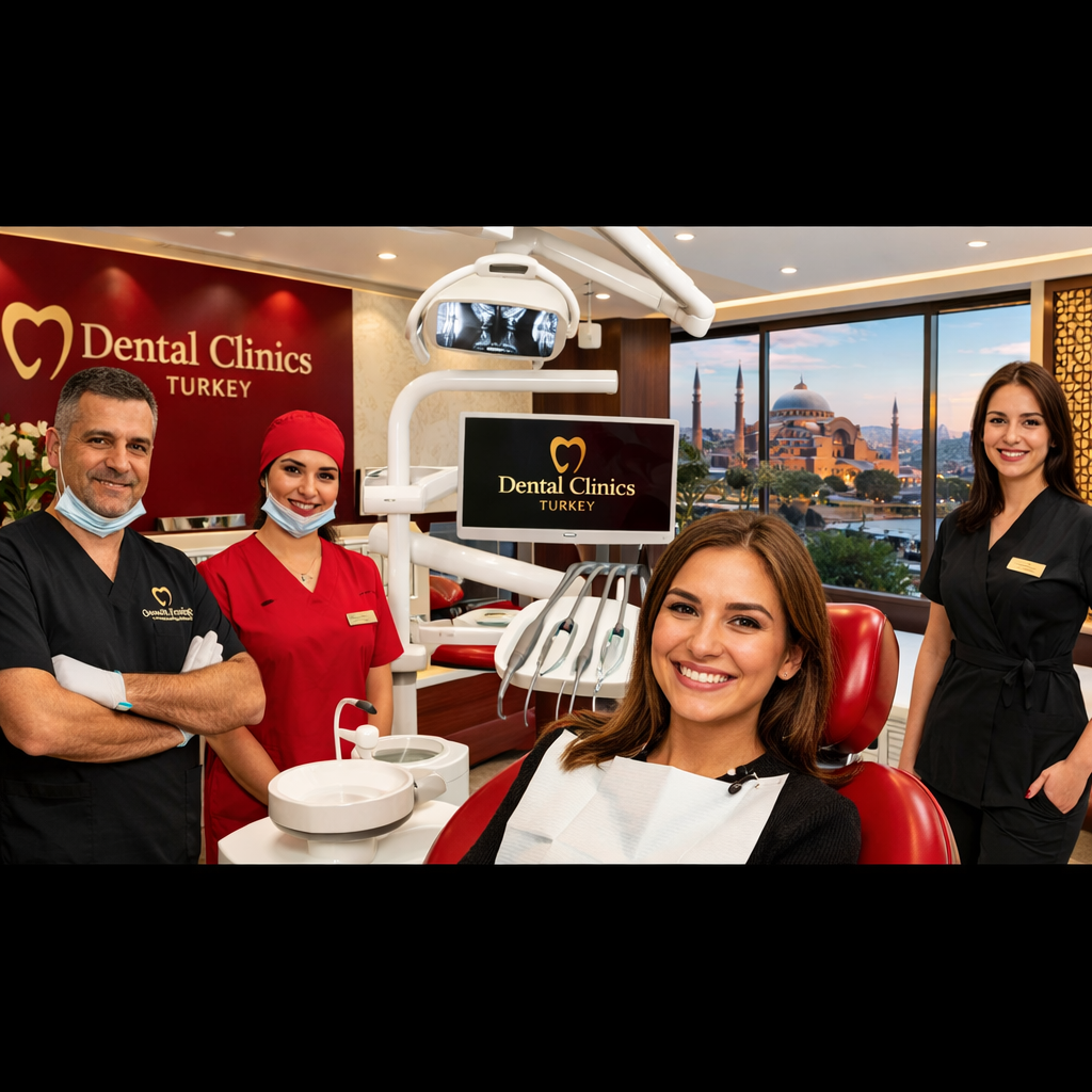 Modern dental clinic interior in Istanbul for All-on-6 treatment