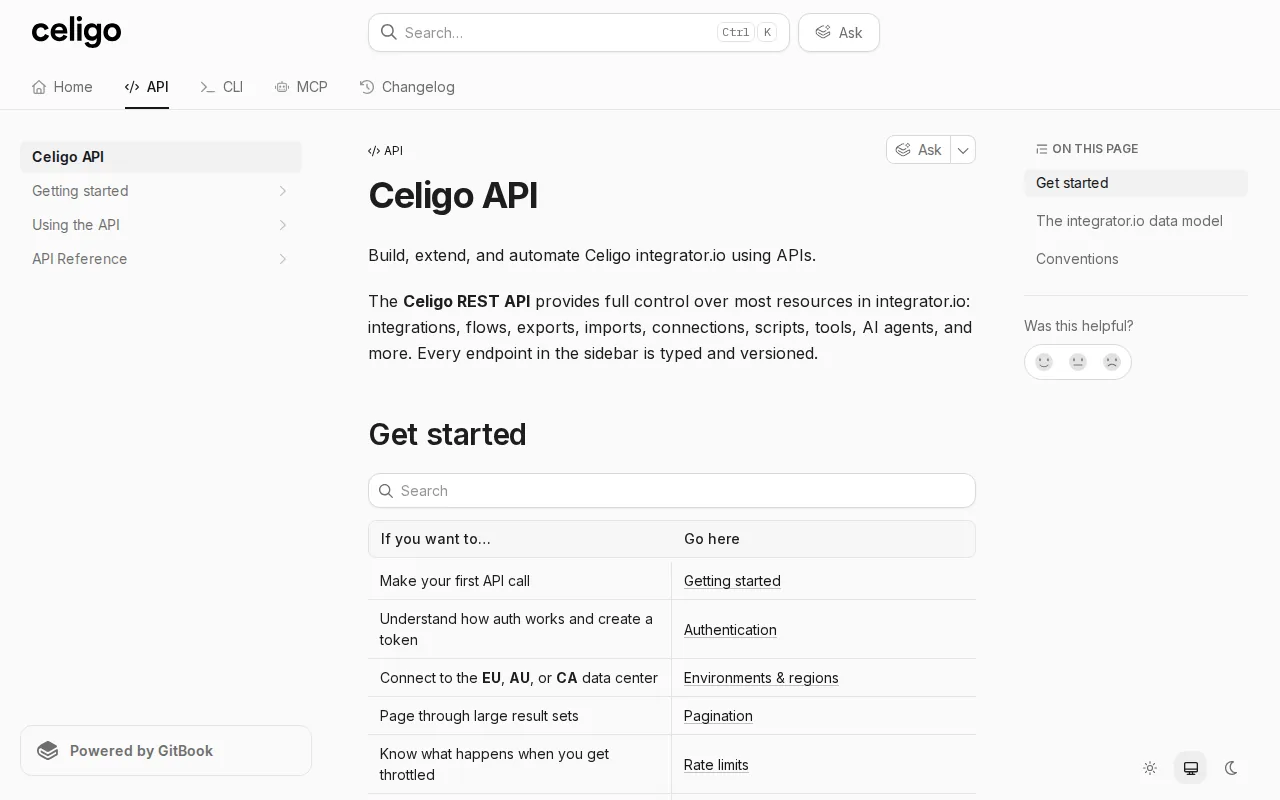 Screenshot of the Celigo website