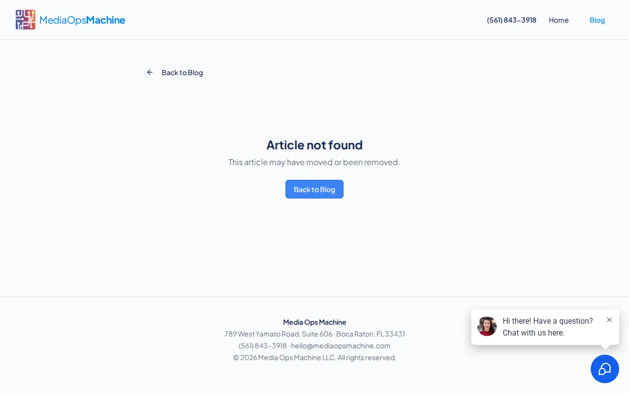 Media Ops Machine: visual reference for 1. Media Ops Machine , AI-powered marketing and reminder service