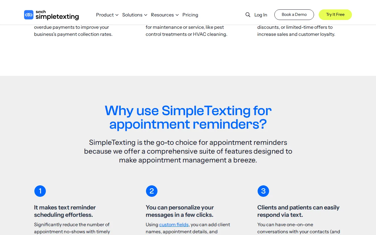 SimpleTexting: visual reference for 6. SimpleTexting , Mass SMS marketing with reminder scheduling