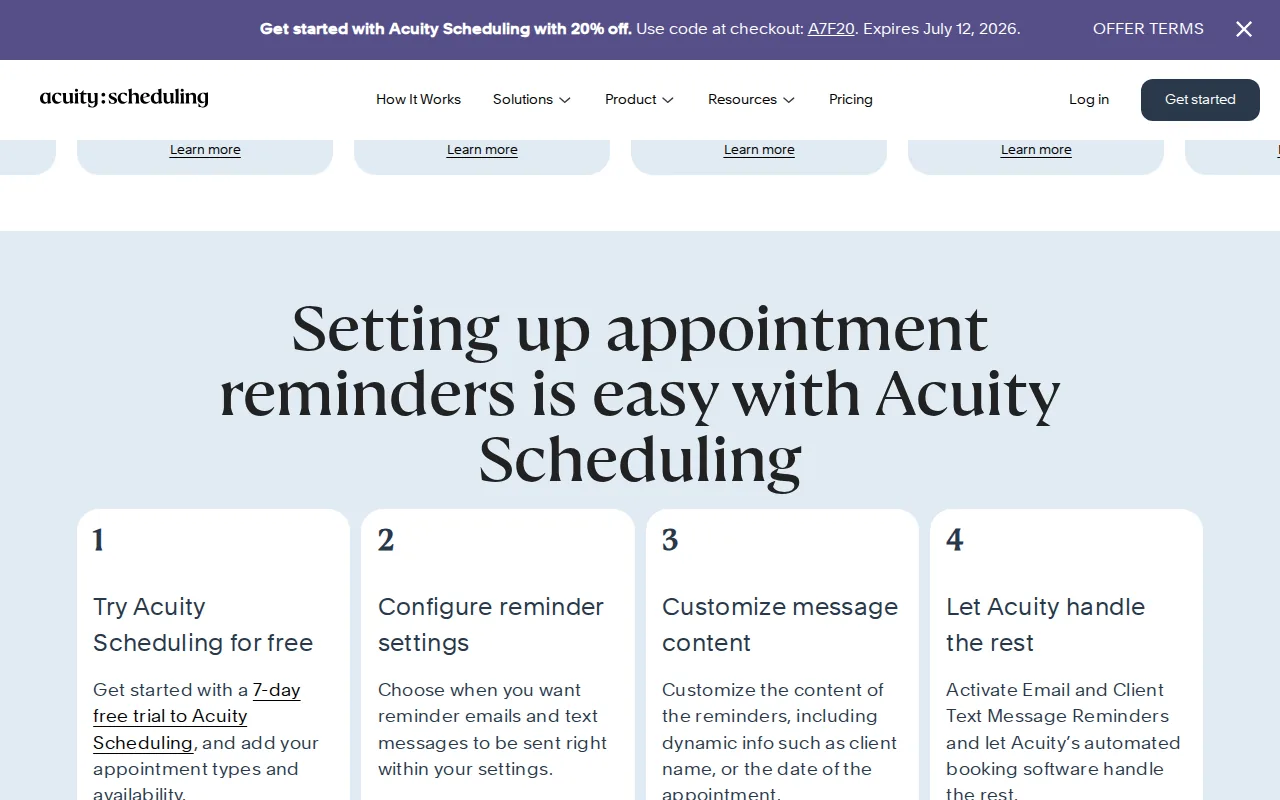 Acuity Scheduling: visual reference for 9. Acuity Scheduling , Packages and membership reminders