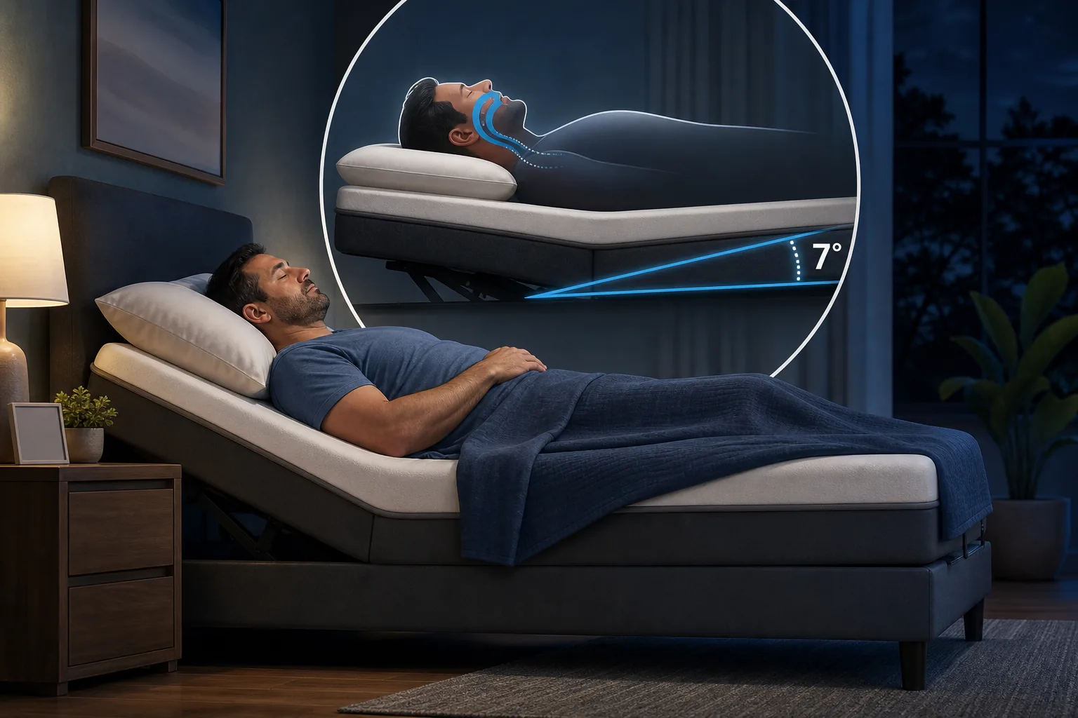 Saatva Adjustable Base Plus: visual reference for 3. Saatva Adjustable Base Plus , Best 7-Degree Anti-Snore Preset