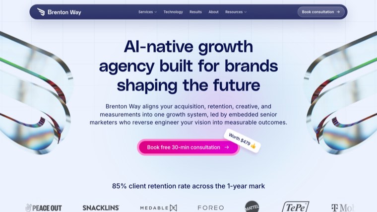 Screenshot of the Brenton Way website