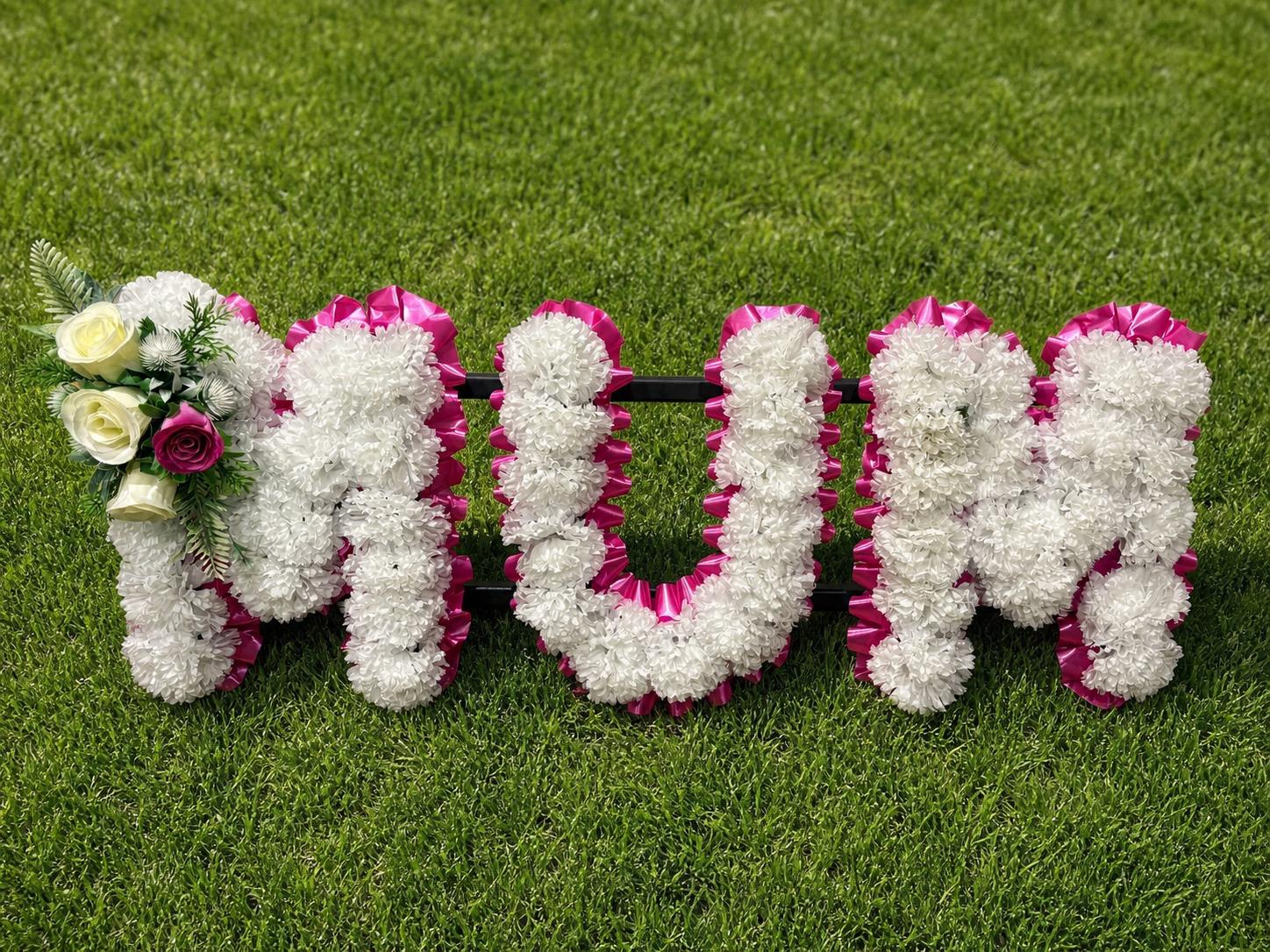 weather-resistant heart-shaped silk grave flowers for a Sidcup memorial