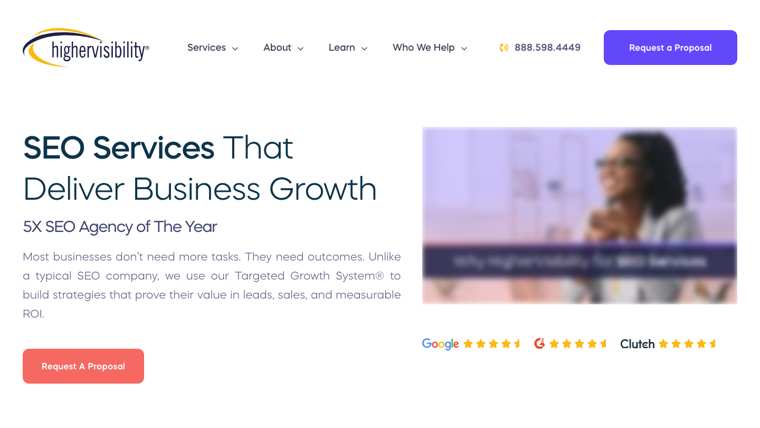 HigherVisibility SEO services page