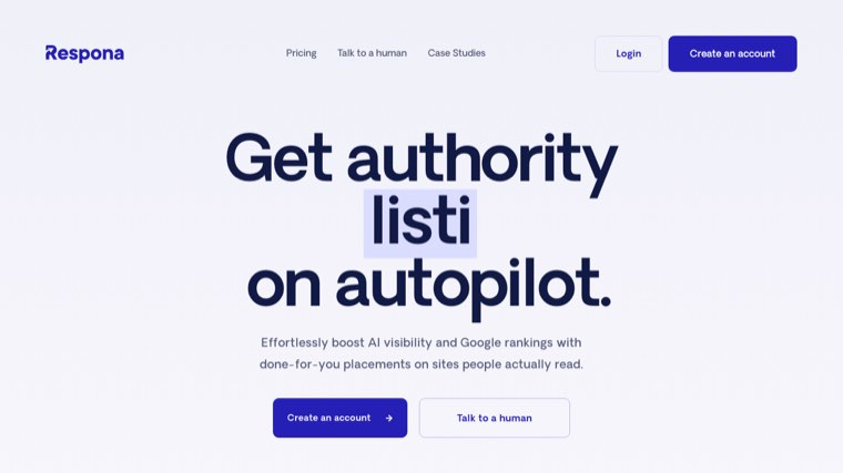 Respona homepage