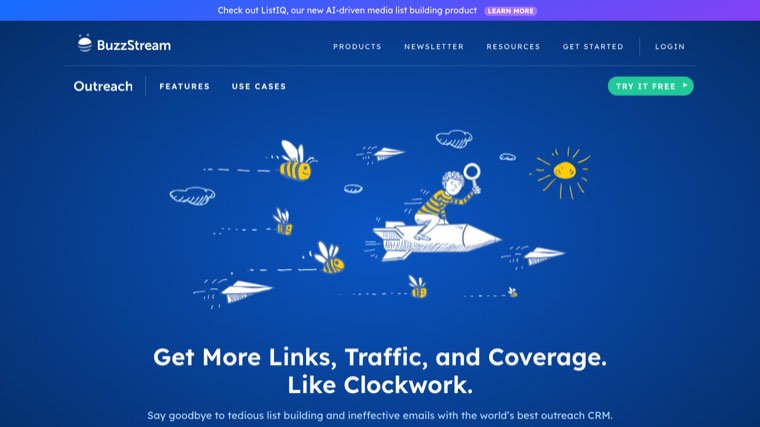 BuzzStream homepage