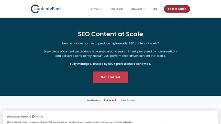 Contentellect homepage
