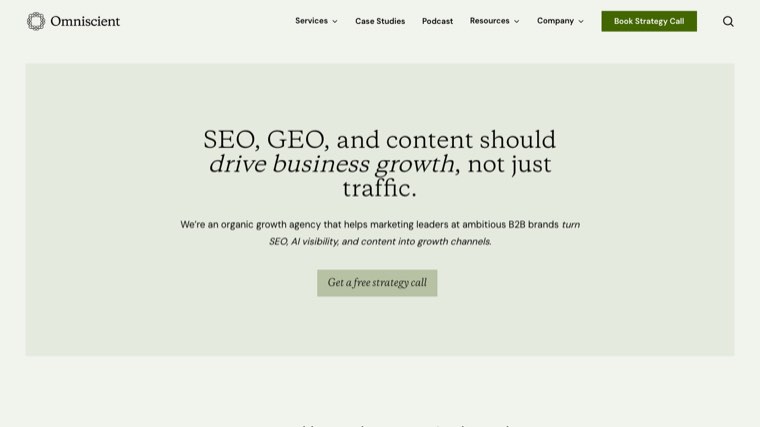 Omniscient Digital homepage