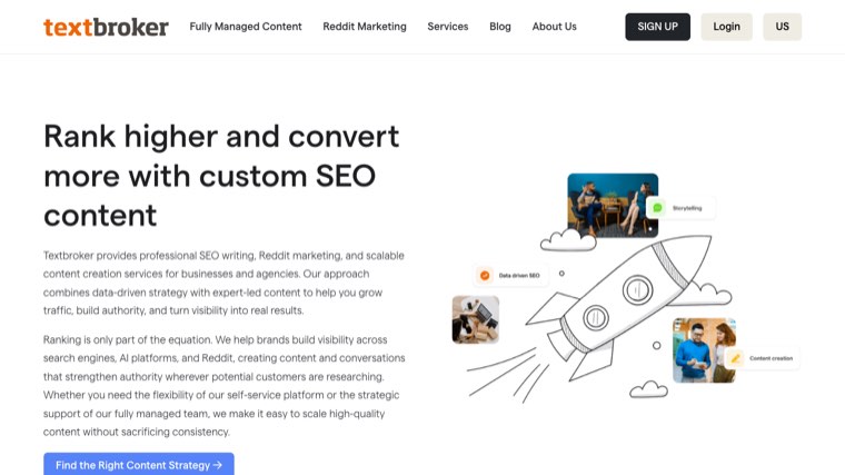Textbroker homepage
