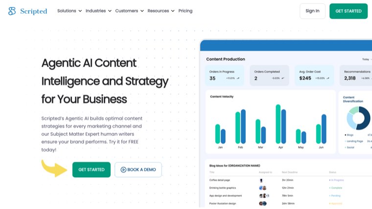 Scripted homepage