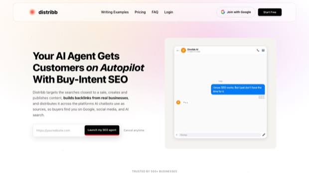 Distribb homepage