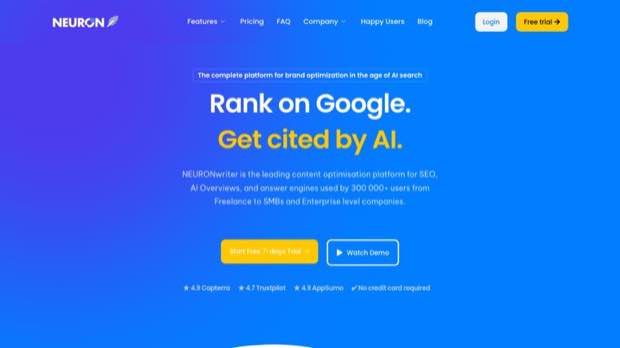 NeuronWriter homepage