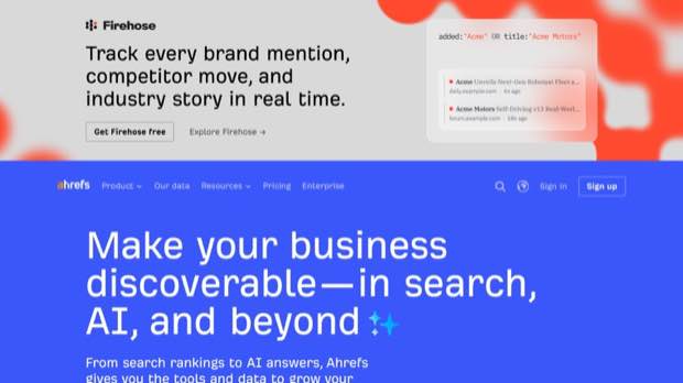 Ahrefs homepage