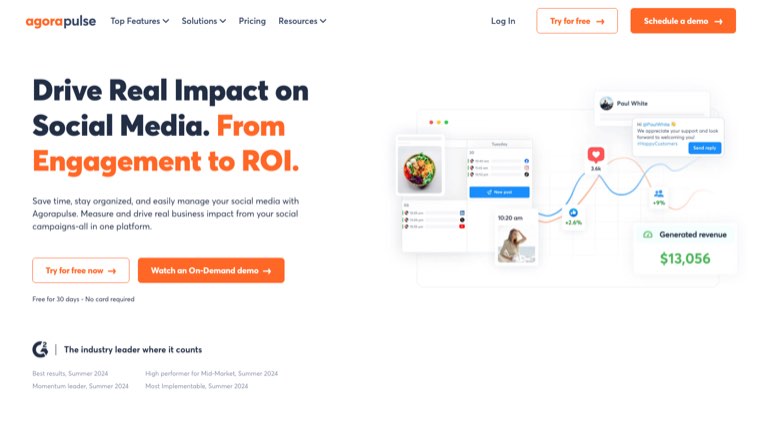 Agorapulse homepage