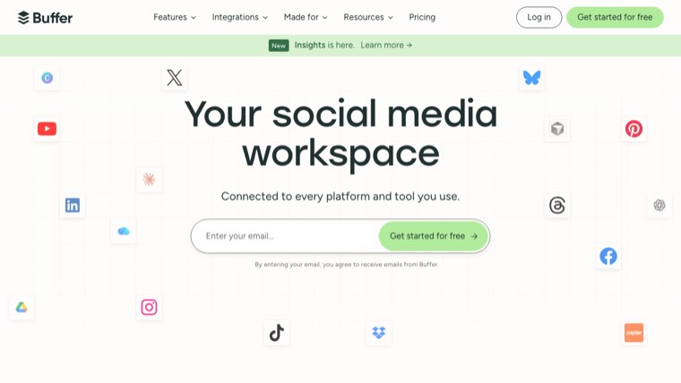 Buffer homepage